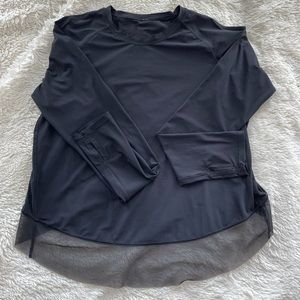 Lululemon Long Sleeve Wrap Back Mesh Lined Top